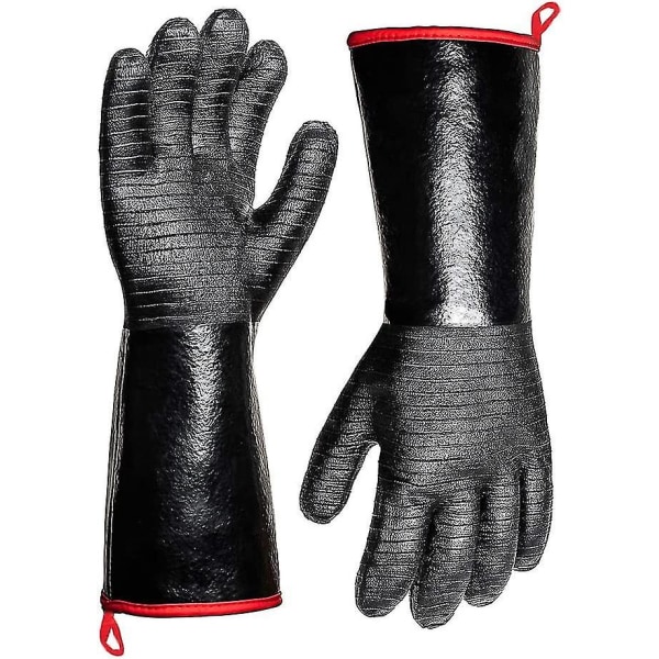 932f ekstreme varmebestandige handsker til grillgrill, vandtætte langærmede pitgrillhandsker til friture, bagning, O