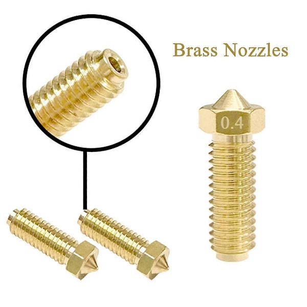 20 stk Barss Dysesett for 2, 3D-skrivere 8 stk 0,4 mm og 3 stk 0,2 mm, 0,6 mm, 0,8 mm, 1,0 mm Dysesett