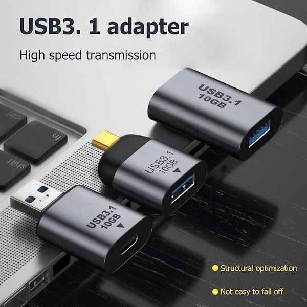 Usb 3.1 till Usb 3.1/typ C-adapter Minihane till Honadapter Usb3.1 Gen 2 Laddningsdata Hög hastighetsöverföringskontakt 10gbps