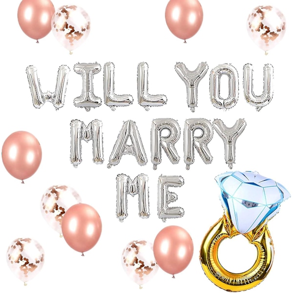 Marry Me Balloner til Frieri og Bryllupper