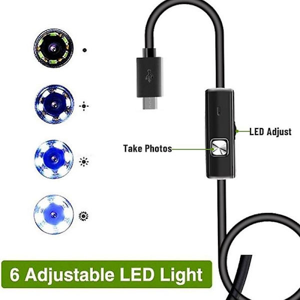 Hd Android Endoskop Micro-usb Typ-c 3 i 1 Boreskop För Otg Android Windows Pc 7mm Vattentät Smartphone Kamera Endoskop