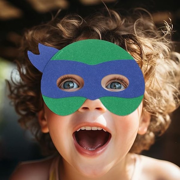 Hjälte Ninja Turtles Mask Hjälte Maskerad Rollspel Tillbehör Cosplay Mask Ninja Filtmask för Pojkar Flickor