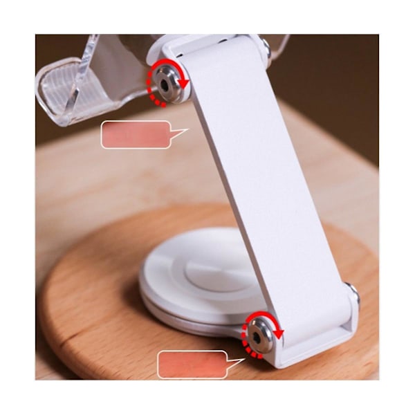 Mobiltelefon Transparent Stativ Akryl 360 Grader Roterende Stativ Skrivebord Multifunktionel Universal Ce
