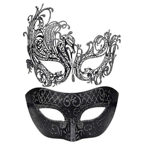 Parmask för Par - Maskerad Venedig Halloween Fest Kväll Bal Mask Bar Kostymtillbehör