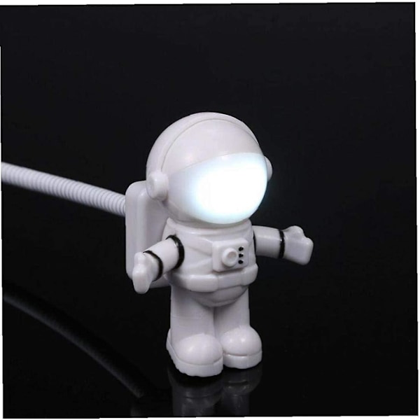 USB LED-lys Lampe Kreativ Romvesen Astronaut Øye-pleie Fleksibel USB-lys LED Laptop Lampe Bryter For Bærbar PC (hvit 1 stk)