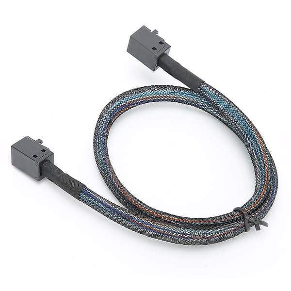 Adapterkabel Datakabel SFF-8643 til SFF8643 H0106 Server Indbygget Mini Sas Hd36p Nylonflettet (0,5 meter)