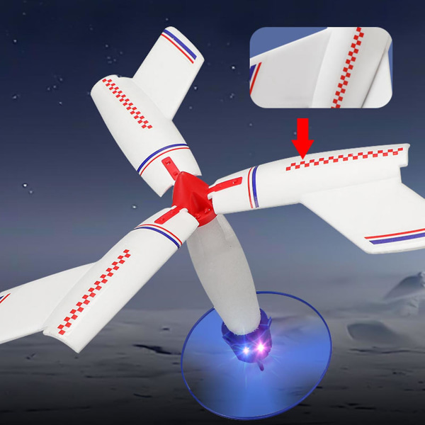 Elektrisk rumraketkaster legetøj Interessant flyvende legetøj med lys til børn udendørs legetøj