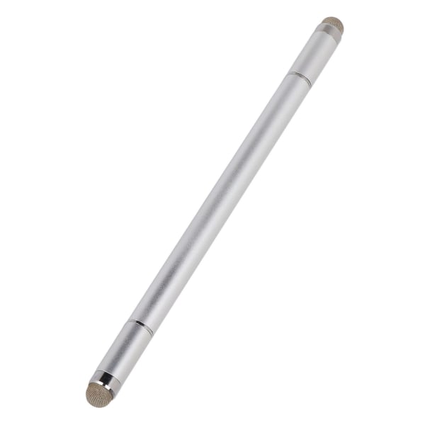 Stylus Pen 2 i 1 høj nøjagtighed Quick Response Screen Pen med beskyttelsescover til mobiltelefoner Tablets Notesblok sølv
