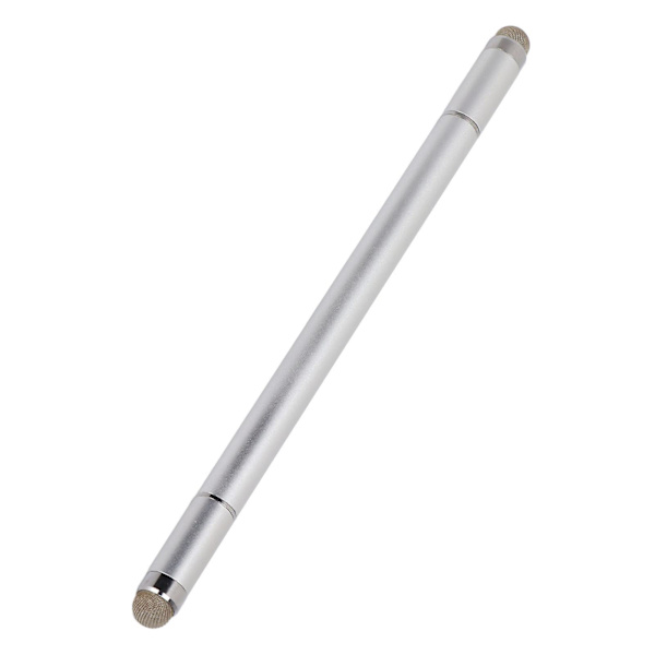 Stylus Pen 2 i 1 Høj Præcision Hurtig Respons Skærm Pen Med Beskyttelsesdækning Til Mobiltelefoner Tablets Notesblok Sølv