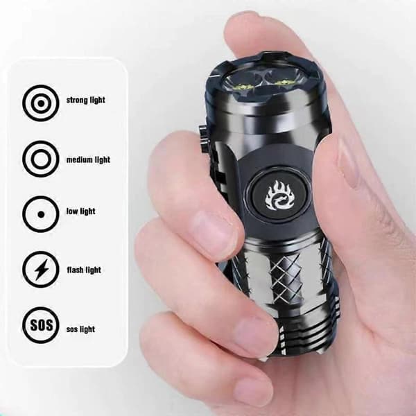 Erittäin vahva Flash-taskulamppu, LED-taskulamppu, minitaskulamppu, säädettävä kirkkaus