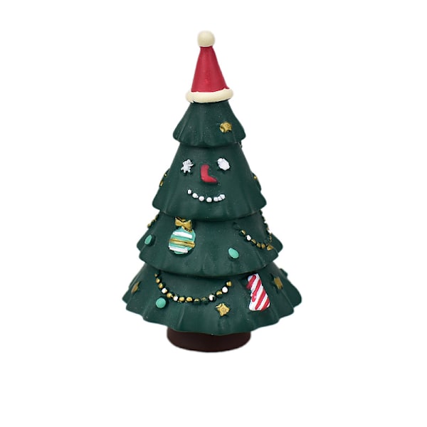Miniatyrjulklapp med julgransdekorationer i harts