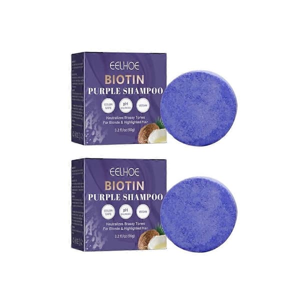 Lilla Biotin Shampoo Sæbe Blond til Stærkt Hår 2pcs