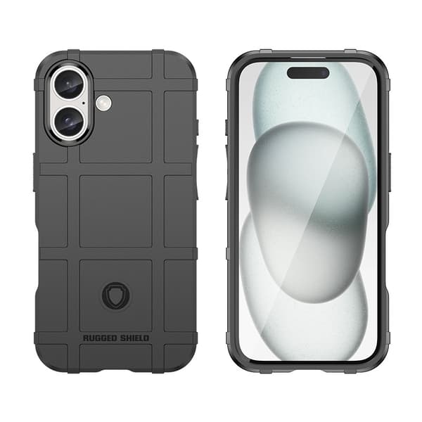 Gäller för Apple 16E telefonfodral sköld anti-fall telefonfodral skyddsfodral black iPhone16