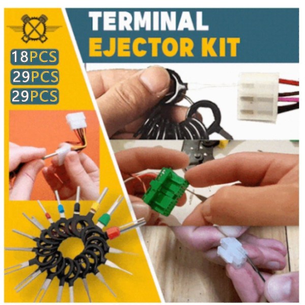 76 stk Set Pin Ejector Wire Kit Extractor Auto Terminal Removal Connector