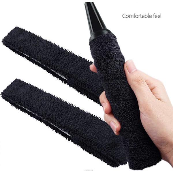 Sort Bomulds Håndklædegreb Superabsorberende Håndklæde Tennis Racket Overgrip Anti-Skrid Sikkerhedsbånd Tape Racketgreb Pro Overgrip