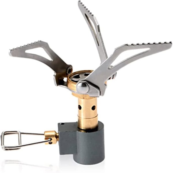 Wilderness Survival Stove Mini Uuni Ulkoilma Kannettava Taittuva Kaasukamiina Hopea, Sopii Piknikille Leirintään Taittuva Kaasukamiina (harmaansininen) (1 kpl