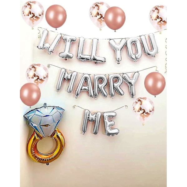 Marry Me Balloner til Frieri og Bryllupper