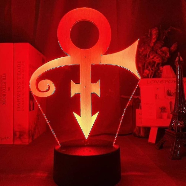 Wekity 3d yövalo Led Akryyli Led Yövalo Prince Symbol Logo Yövalo toimistohuoneen sisustukseen anturin värinvaihtopöytä USB lamppu Creati