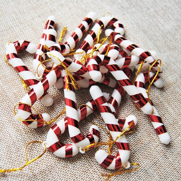 12 stycken pepparkaksjulgransprydnader Julgransprydnader Dekorationskulor Juldekorationer 7cm Pepparkakor, Röd