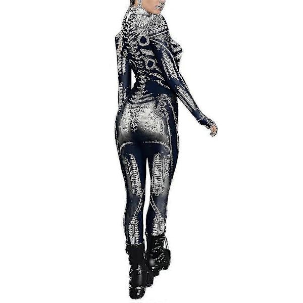 Halloween Robot Langarmet Jumpsuit Maskerade Festdrakt Kostyme
