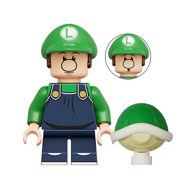 8 stk/sæt Super Mario Minifigurer Samlede byggeklodser Legetøj Figurdekor