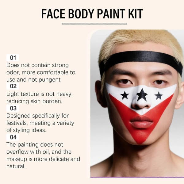 Ansigtsmaling sæt til Halloween maskeradefest makeup