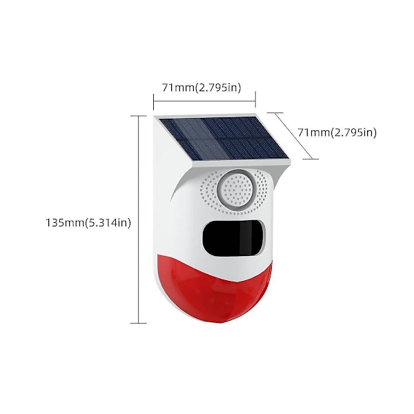 Graffiti Wifi Solalarm Utomhus Inbrottslarm Sol-IR-Detektor Ljud Ljus Sirenen Ct80Wr Re