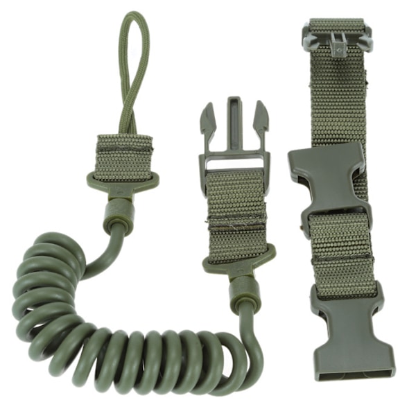 Multifunksjonell lanyard, sikkerhetsline, anti-tapt utendørs militær vifte fjær slitesterk elastisk nøkkelring lanyard