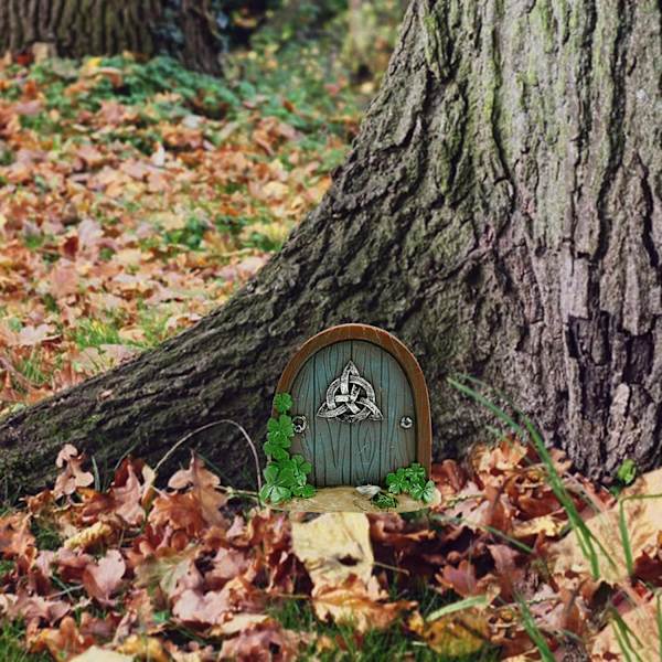 Fe-dør, træfe-dør til havefe-dør, miniature havedekorationer til havegårdstræer, stil C