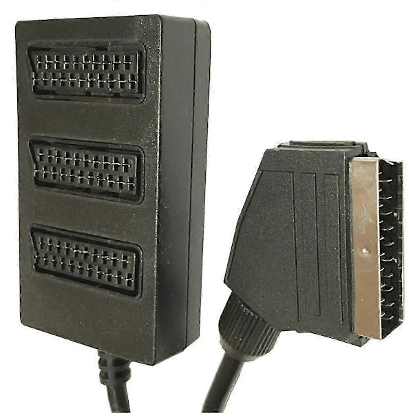 Scart 3-tie Splitter Scart Uros-Naaras Adapteri Liitin 3WAY Scaet Splitter Kaapeli Linja