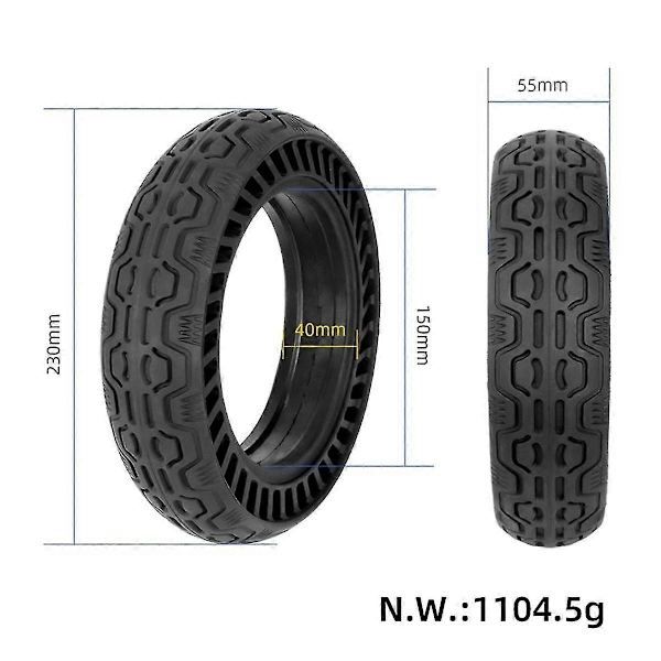 10x2.5-6.5 Kiinteä Rengas Naularei'illä Kumirenkaat Kulutuskestävä Rengas Ontto Rengas Hunajakenno Kiinteä Rengas