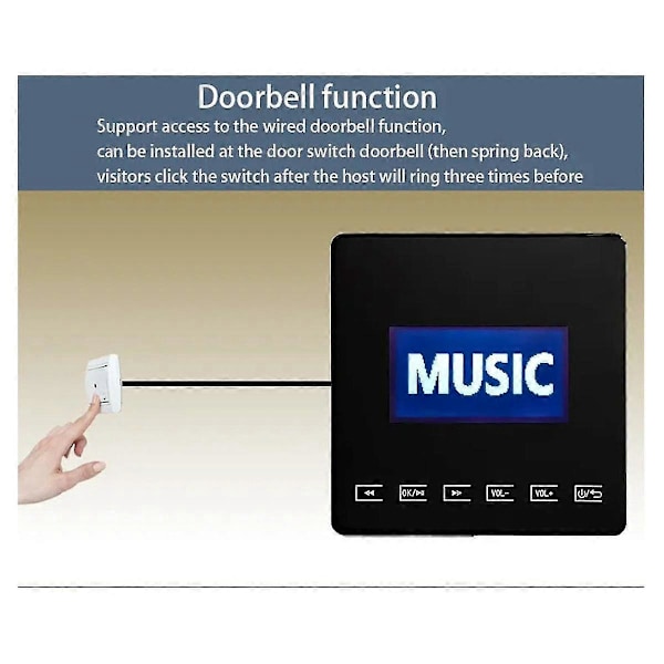 86 Bluetooth Mini Hjemmemusik System Kompatibelt med Vægmounted Forstærker Touch Key