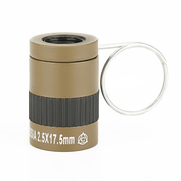 Mini tasku miniatyyriteleskoopit kannettavat 2,5x monokulaarit sormilukolla lapsille Khaki