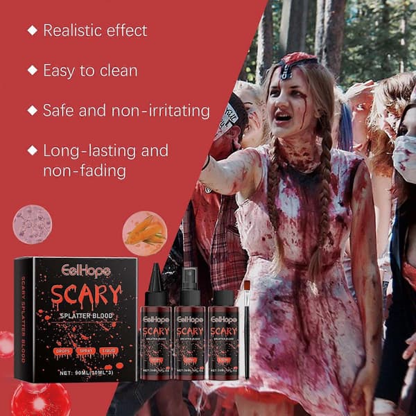 Falsk Blod Sæt til Halloween SFX Makeup Specialeffekter