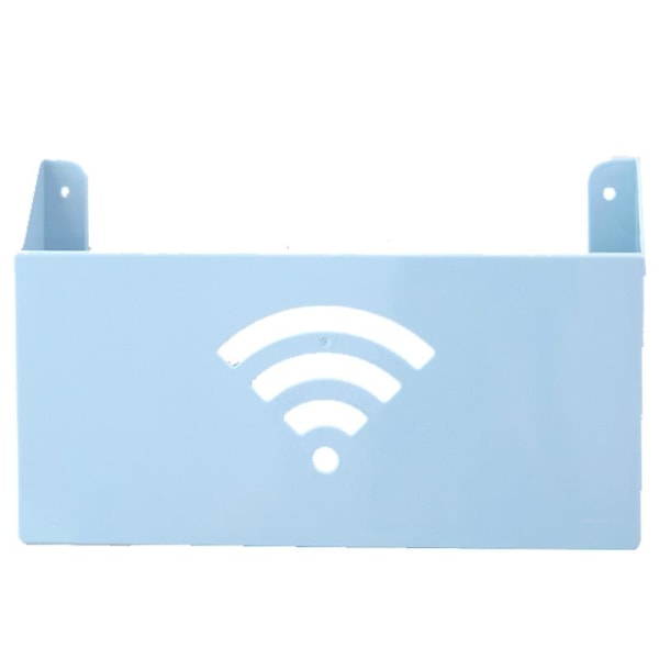 Starlight Home Creative Wifi Router Väggmonterad förvaringslåda Väggmonterad dekorativ mediasköld (1 stycke-blå)