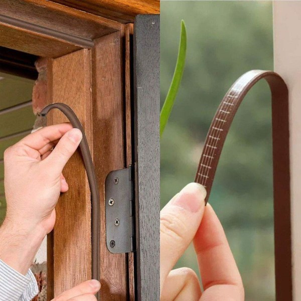 Dörrfönsterdragskyddsremsa självhäftande D-typ väderlist för dörrfönsterisoleringsremsa Skumtätning