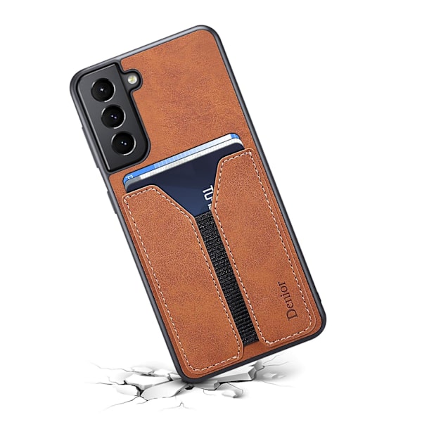 DENIOR Samsung Galaxy S23+ -puhelinkotelo, joustava korttipidike, päällystetty TPU+PC-hybridikuori, suojaava puhelinkotelo
