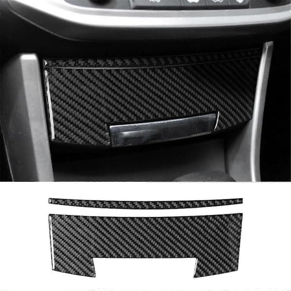 2 st kolfiber inredning central förvaringsbox lock trim för Accord 2013-2017