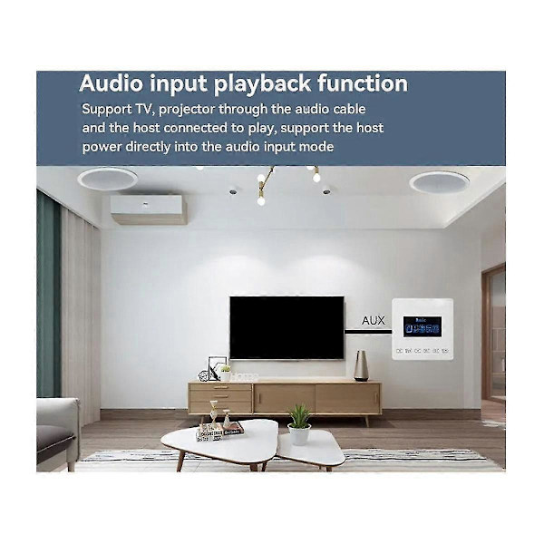 86 Bluetooth Mini Hjemmemusik System Kompatibelt med Vægmounted Forstærker Touch Key