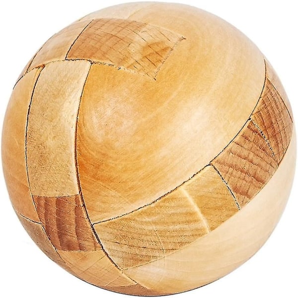 Puiset palapelit: Puinen jalkapallopallo (palapelit puu) palapelilelu, puinen palapeli maaginen pallo Intelli