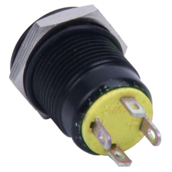12V 2A 9,5mm LED Metallhatt Momentan Tryckknappsbrytare Bil DIY Modifierad, Gul