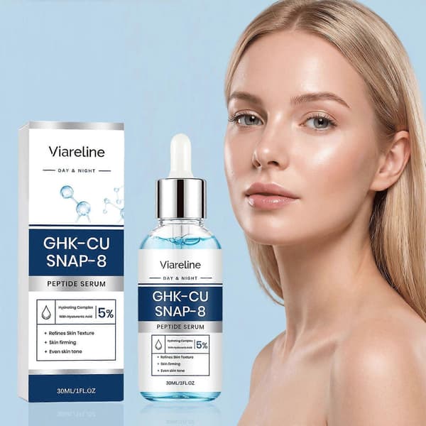 GHK-Cu & SNAP-8 Peptidserum, Anti-aldring og Hydrerende Ansiktsserum, 30ml 2pcs