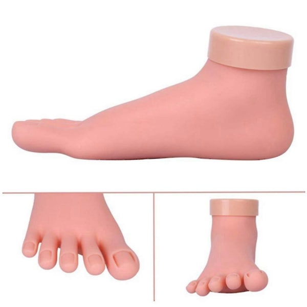 Øv falsk fodmodel Fleksibel blød silikoneprotesemanicureværktøj til neglekunsttræning Display Manikur
