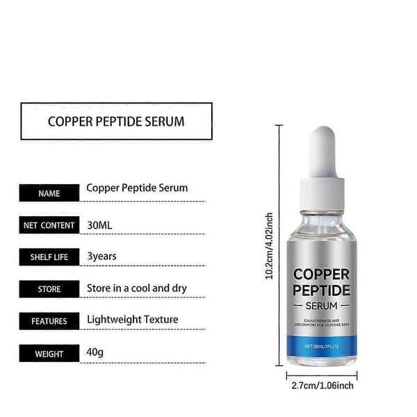 Anti-aging kopparpeptidserum för fasthet Förfinar porer, jämnar ut hudens textur. Återfuktning före makeup 3pcs