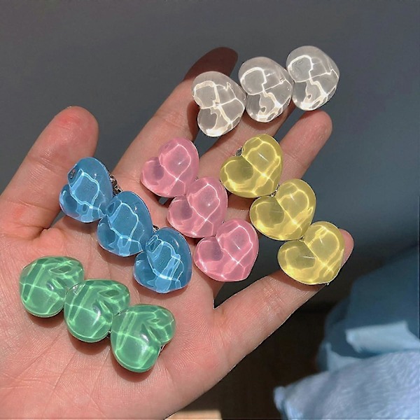 Veden aaltoileva sydämen muotoinen hiusneula Makeat geometriset hiuspihdit Alloy Duckbill -leikkurilla otsatukan sivulle Hiusten muotoilutarvikkeet naisille ja tytöille Vale