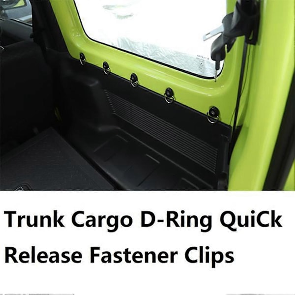 Snabbkopplingar för bagageutrymmet i bilen, D-ring, för Jimny 2019 2020 JB64 JB74 Tillbehör 10 st