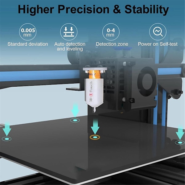 Oppgrader BL-Touch V3.2 Auto Bed Leveling Sensor med 4 Braketter BL - Touch Kit for 8 eller 32 Bit Hovedkort