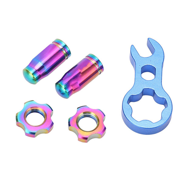 Risk 7-pack Titanlegering Cykel Presta Ventil Hätta Hög Hållfasthet Däck Ventil Skyddsmutter Set Färgglada