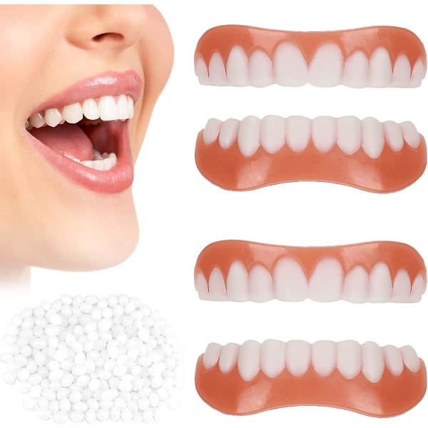2 paria tekohampaiden viiluja, viiluja hampaita Kosmeettinen hampaiden cover Väliaikaiset hammasproteesit Tekohammasproteesit