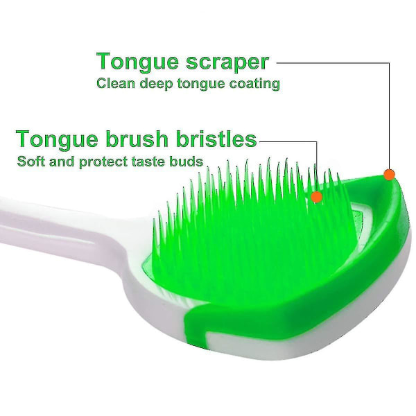 2 stk. Tungeskraber, Tungerenserbørste til voksne Tungeskrubber for bedre ånde
